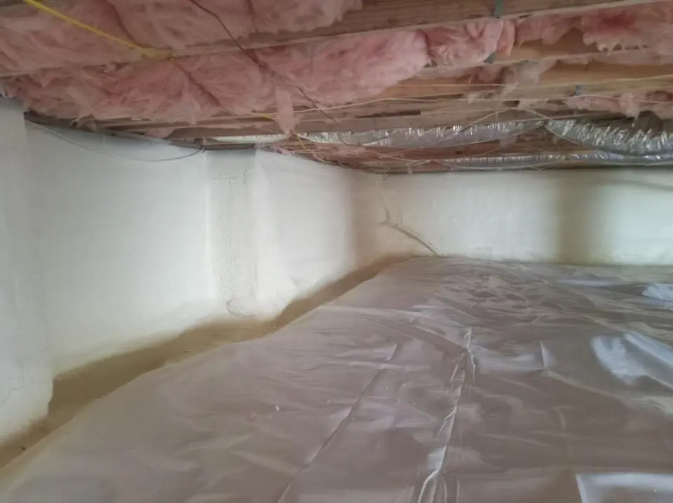 Crawl space encapsulation with closed-cell spray foam for Spray Foam Roofing in Quincy